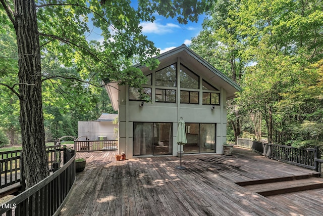 8510 Dunlee Falls Rd, Raleigh, NC 27613 - view of wooden deck