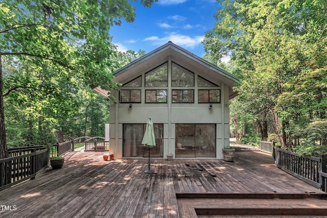 8510 Dunlee Falls Rd, Raleigh, NC 27613 - view of wooden terrace