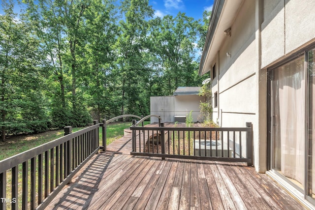 8510 Dunlee Falls Rd, Raleigh, NC 27613 - view of wooden terrace