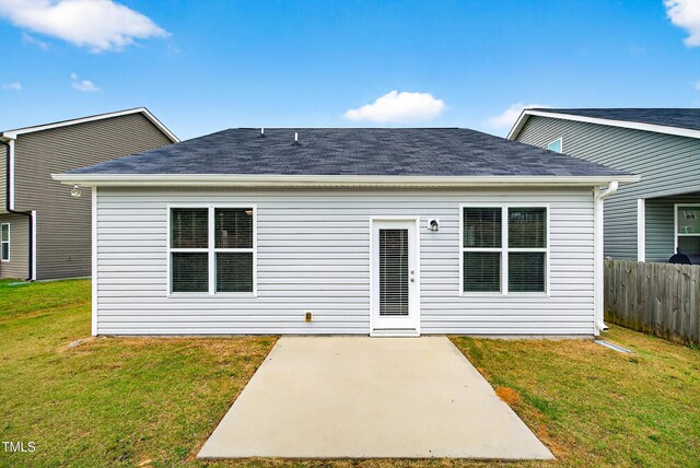 159 Forsyth Pkwy, Clayton, NC 27520 - rear view of house with a patio area and a shingled roof