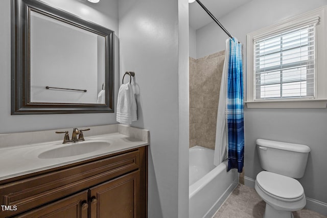 3036 Lawson Walk Way, Rolesville, NC 27571 - bathroom with vanity, shower / bath combo with shower curtain, and tile patterned flooring