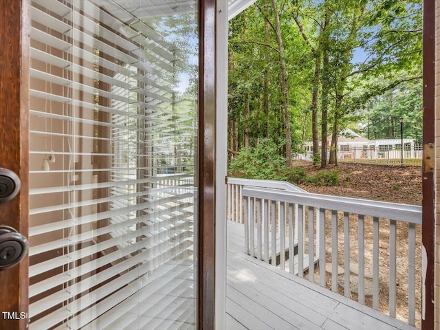 3811 Carnegie Ln, Raleigh, NC 27612 - view of wooden deck