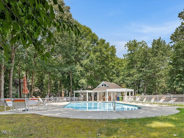 3811 Carnegie Ln, Raleigh, NC 27612 - community pool with a pergola and a patio