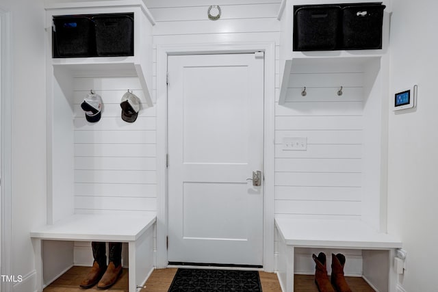 447 Marcellus Way, Clayton, NC 27527 - mudroom featuring wood finished floors