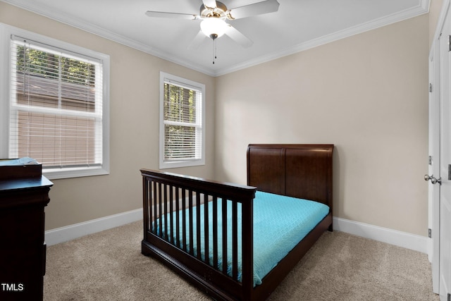 149 Hadley Ln, Clayton, NC 27527 - bedroom featuring carpet flooring, ornamental molding, and ceiling fan