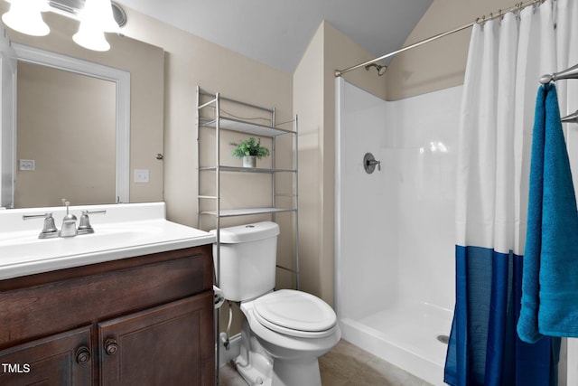 149 Hadley Ln, Clayton, NC 27527 - bathroom with vanity, tile patterned floors, and curtained shower