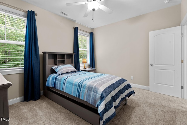 149 Hadley Ln, Clayton, NC 27527 - bedroom featuring light carpet and ceiling fan