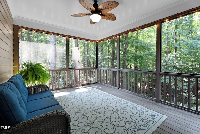 149 Hadley Ln, Clayton, NC 27527 - sunroom / solarium with ceiling fan and plenty of natural light