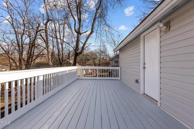 112 Edgewood Dr, Roxboro, NC 27573 - view of wooden terrace