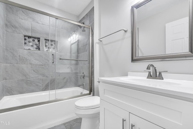 1213 Grant St, Durham, NC 27701 - full bath featuring vanity and combined bath / shower with glass door