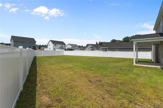 283 Leach Creek Dr, Raeford, NC 28376 - fenced backyard featuring a residential view and a patio area