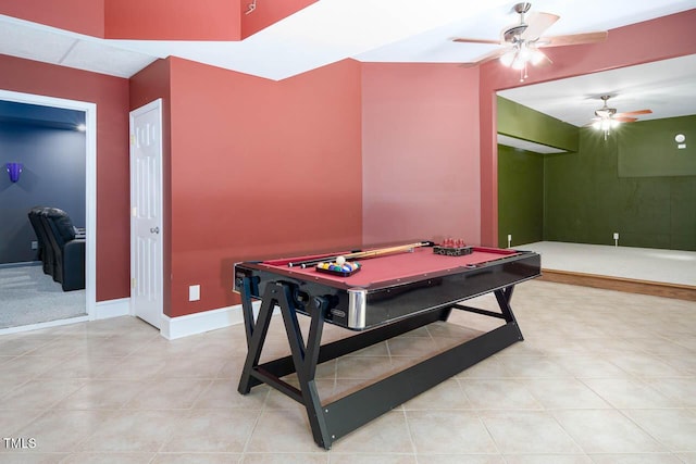 515 Wellingham Dr, Durham, NC 27713 - game room featuring a ceiling fan and pool table