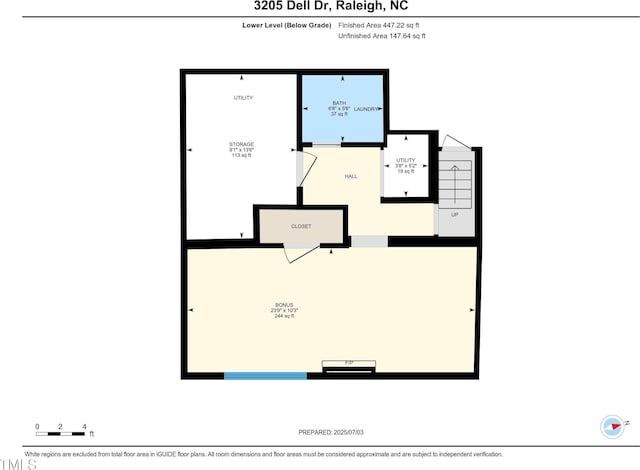 3205 Dell Dr, Raleigh, NC 27609 - view of home floor plan