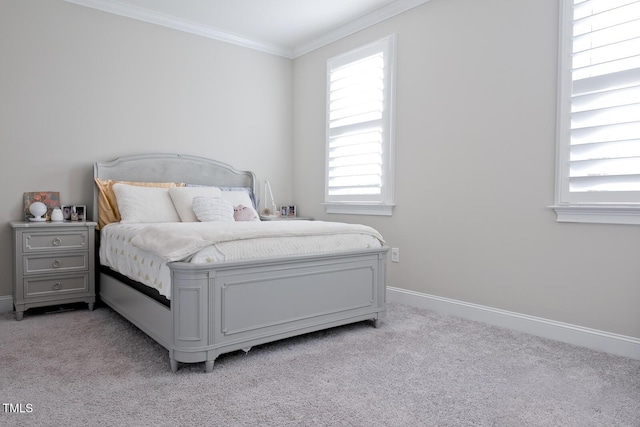 2128 Vandiver Way, Apex, NC 27523 - bedroom featuring light colored carpet and crown molding