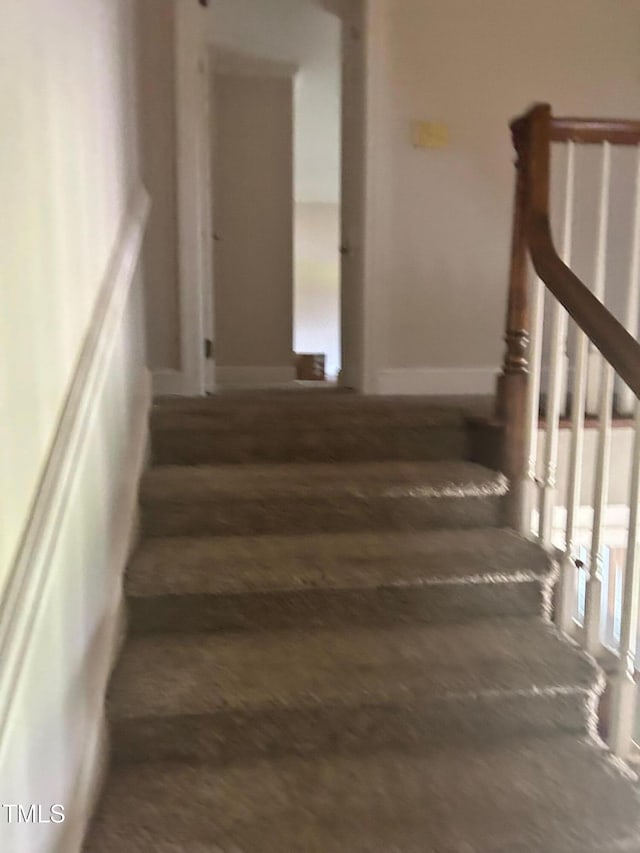 1800 Windsor Rd, Kinston, NC 28504 - staircase featuring baseboards
