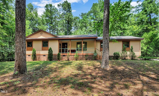4134 King Charles Rd, Durham, NC 27707 - view of front of property with a porch and crawl space