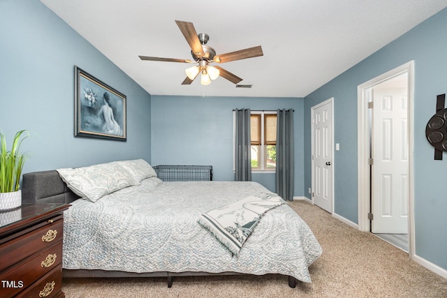 5538 Sharpe Dr, Raleigh, NC 27612 - carpeted bedroom with baseboards and ceiling fan
