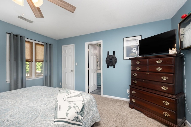 5538 Sharpe Dr, Raleigh, NC 27612 - bedroom with carpet flooring, ensuite bathroom, and a ceiling fan