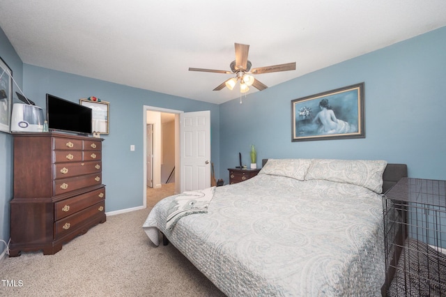 5538 Sharpe Dr, Raleigh, NC 27612 - bedroom featuring light carpet and ceiling fan