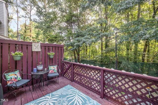 5538 Sharpe Dr, Raleigh, NC 27612 - view of wooden deck