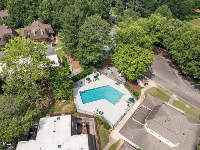 365 Summerwalk Cir, Chapel Hill, NC 27517 - bird's eye view of a pool area
