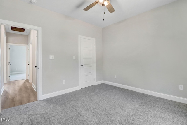157 Cherrybirch Ln, Zebulon, NC 27597 - unfurnished bedroom with carpet and a ceiling fan