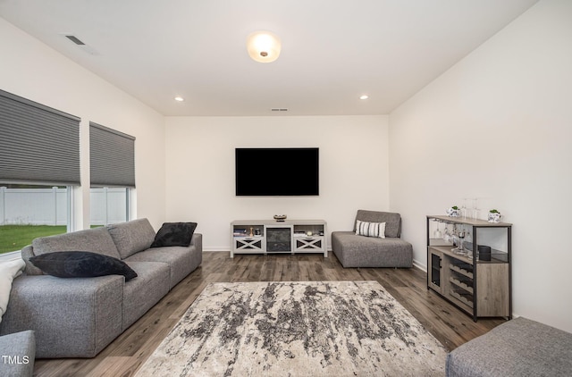 23 Walker Grove Ln, Lillington, NC 27546 - living area featuring wood finished floors and recessed lighting
