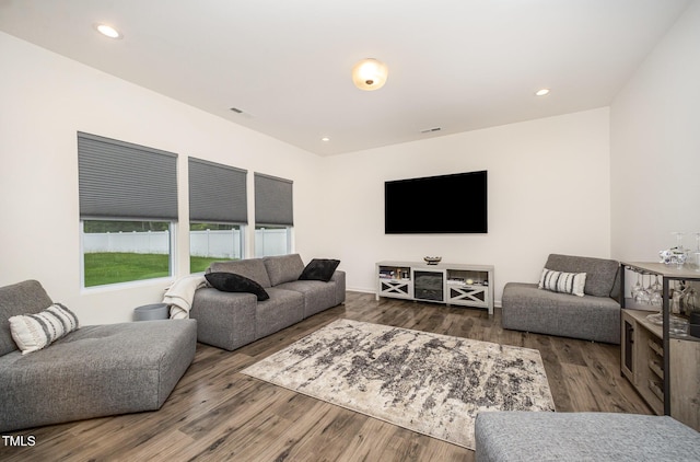 23 Walker Grove Ln, Lillington, NC 27546 - living area featuring wood finished floors and recessed lighting