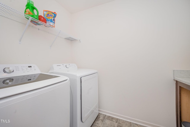 23 Walker Grove Ln, Lillington, NC 27546 - laundry room featuring baseboards and washer and dryer