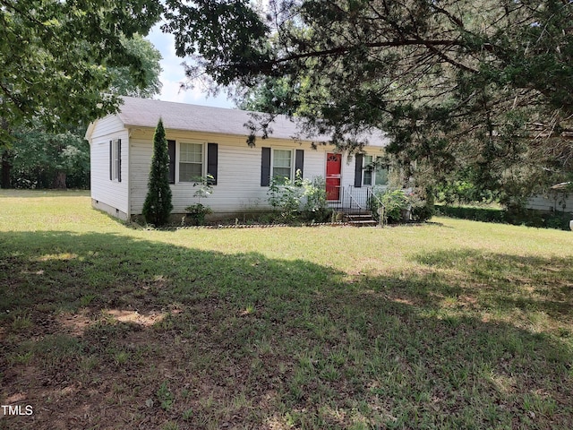 1161 Morgan Rd, Henderson, NC 27537 - ranch-style home with a front lawn and crawl space