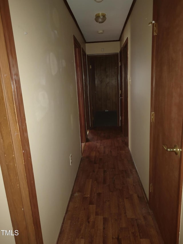 1161 Morgan Rd, Henderson, NC 27537 - hallway with wood finished floors and crown molding