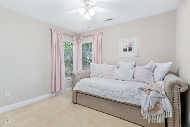 2608 Forestbluff Dr, Fuquay Varina, NC 27526 - carpeted bedroom featuring baseboards and a ceiling fan