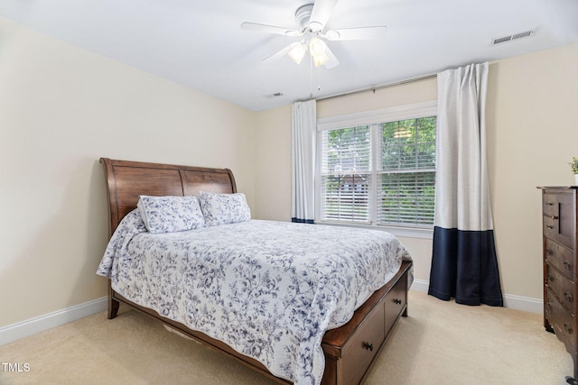 2608 Forestbluff Dr, Fuquay Varina, NC 27526 - bedroom with light colored carpet and ceiling fan