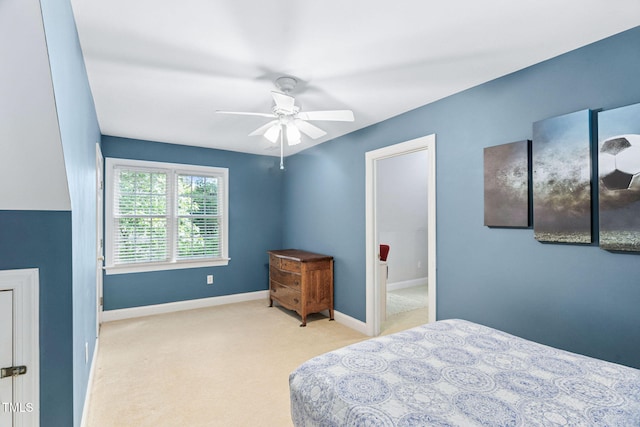2608 Forestbluff Dr, Fuquay Varina, NC 27526 - carpeted bedroom featuring baseboards and a ceiling fan