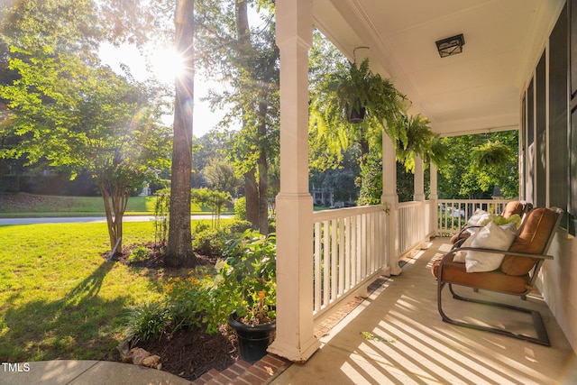 2608 Forestbluff Dr, Fuquay Varina, NC 27526 - covered porch with a yard