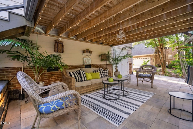 2608 Forestbluff Dr, Fuquay Varina, NC 27526 - view of patio / terrace featuring an outdoor living space