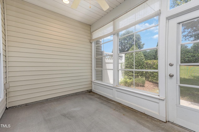732 Hornchurch Loop, Cary, NC 27519 - unfurnished sunroom with ceiling fan