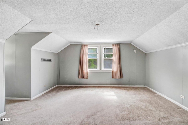 607 E Geer St, Durham, NC 27701 - bonus room with carpet flooring, lofted ceiling, and a textured ceiling