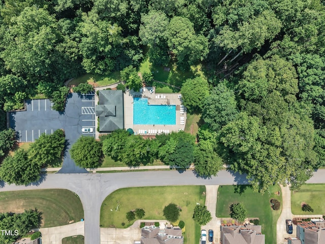 211 Camille Cir, Youngsville, NC 27596 - aerial view of property and surrounding area with a pool area