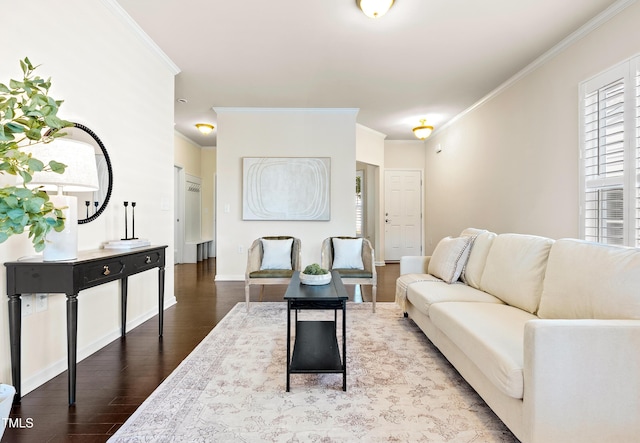 325 Currituck Ln, Durham, NC 27703 - living area with wood finished floors and ornamental molding