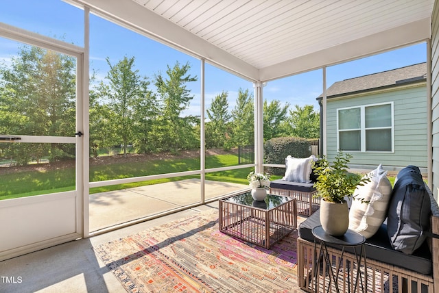 325 Currituck Ln, Durham, NC 27703 - sunroom / solarium with an outdoor living space and plenty of natural light