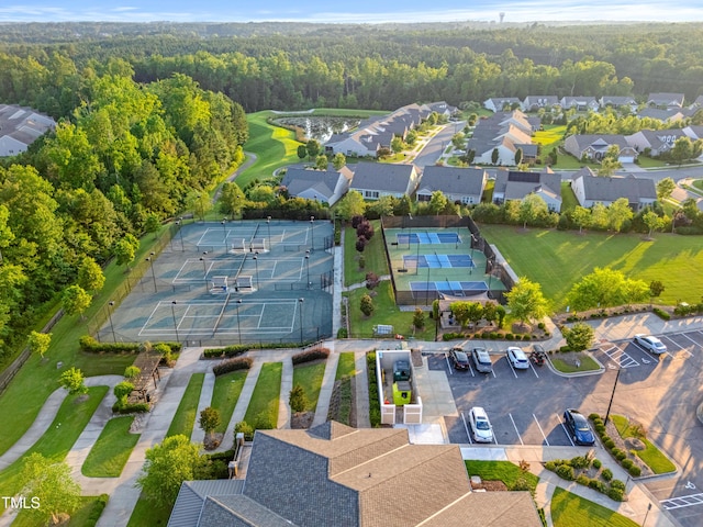 325 Currituck Ln, Durham, NC 27703 - aerial view of residential area featuring a forest