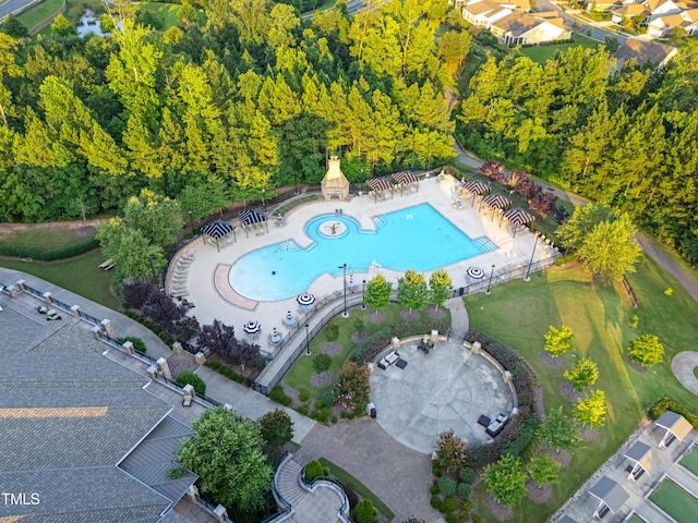325 Currituck Ln, Durham, NC 27703 - bird's eye view of a pool area