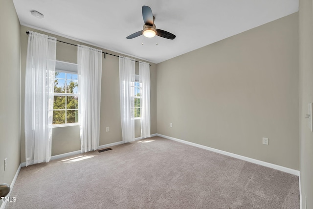 401 Summit Trail Dr, Hillsborough, NC 27278 - empty room with plenty of natural light, ceiling fan, and carpet flooring