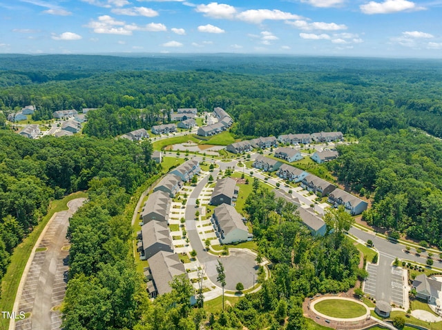 401 Summit Trail Dr, Hillsborough, NC 27278 - aerial perspective of suburban area featuring a heavily wooded area