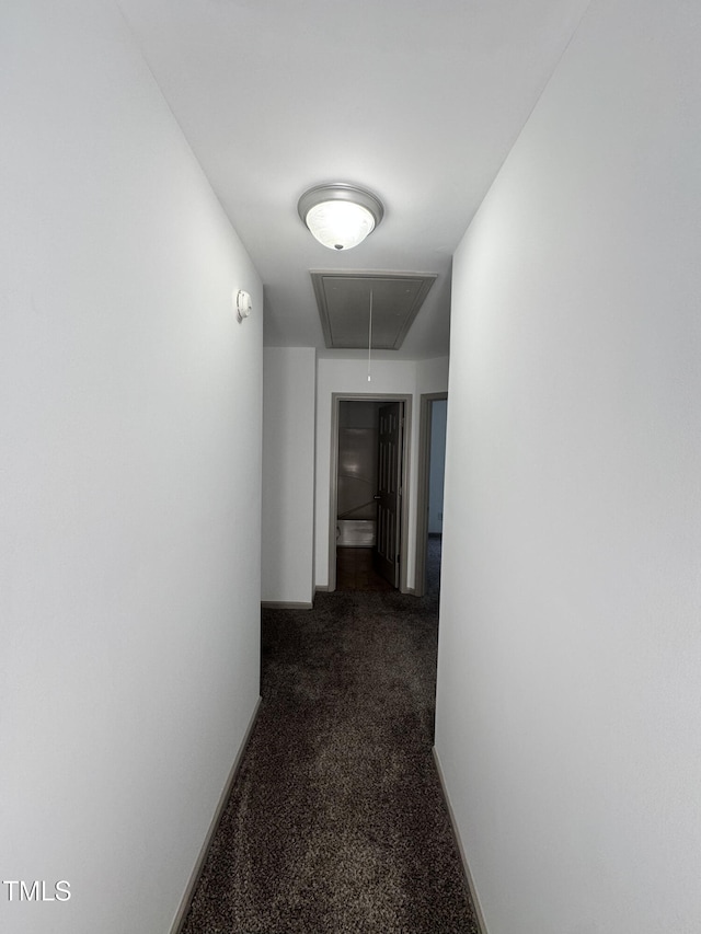 2907 S S Roxboro St, Durham, NC 27707 - hall featuring attic access and dark colored carpet