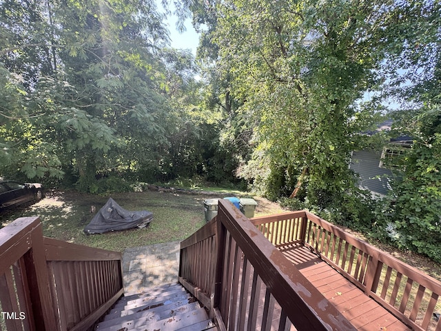 2907 S S Roxboro St, Durham, NC 27707 - view of wooden deck