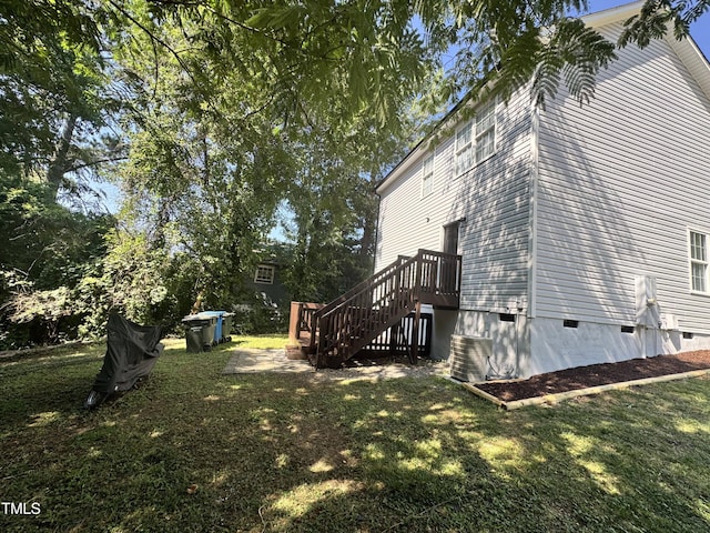 2907 S S Roxboro St, Durham, NC 27707 - view of side of property featuring crawl space and a lawn