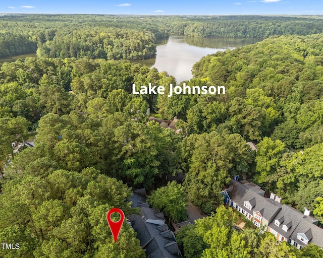 1035 High Lake Ct, Raleigh, NC 27606 - view of property location featuring a heavily wooded area and a nearby body of water