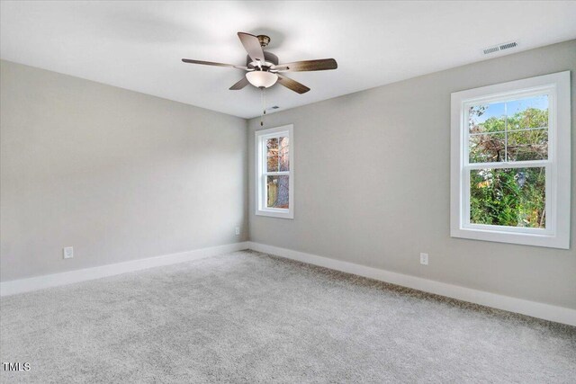 104 N Slocumb St, Goldsboro, NC 27530 - empty room with plenty of natural light, carpet flooring, and ceiling fan